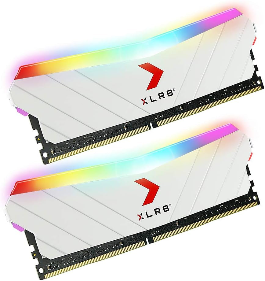 XLR8 Gaming 16GB (2X8Gb) DDR4 DRAM 3200Mhz (PC4-25600) CL16 1.35V RGB Dual Channel Desktop (DIMM) Memory White Edition – MD16GK2D4320016XWRGB