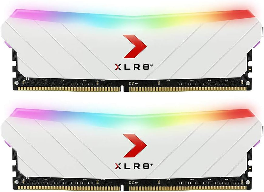 XLR8 Gaming 16GB (2X8Gb) DDR4 DRAM 3200Mhz (PC4-25600) CL16 1.35V RGB Dual Channel Desktop (DIMM) Memory White Edition – MD16GK2D4320016XWRGB