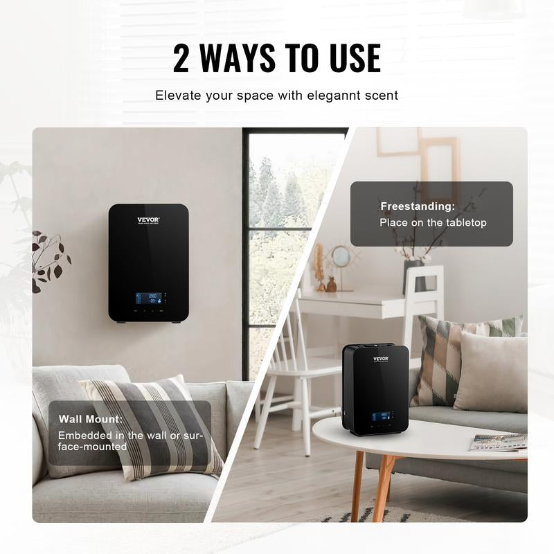 VEVOR Scent Air Machine, Various Specifications, Bluetooth Smart Essential Oil Diffuser, Waterless HVAC Scent Diffuser with Cold Air Technology, Aromatherapy Diffuser Machine for Home, Office, Hotel