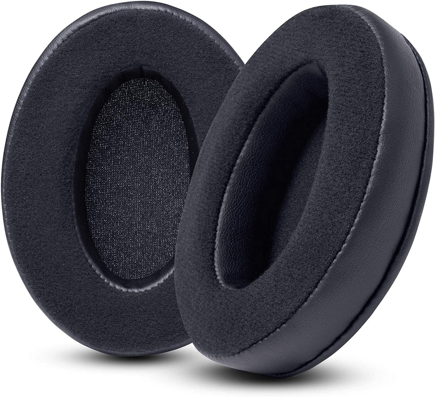Padz Velour - the Ultimate Upgraded Earpads by Wicked Cushions - Compatible with Audio Technica, Hyperx, Steelseries Arctis & More - Extra Thick - Bigger Opening - Softer Memory Foam | (Black)