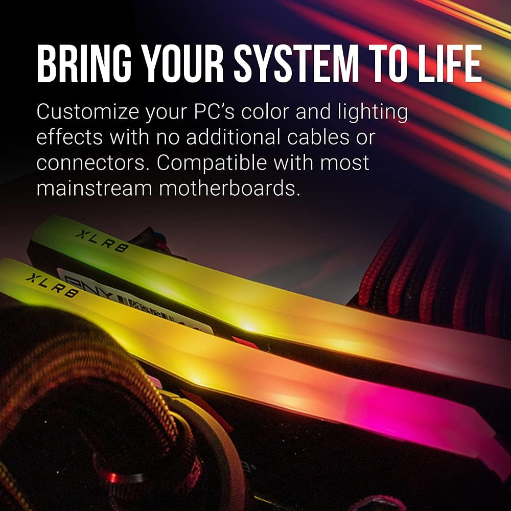 XLR8 Gaming 16GB (2X8Gb) DDR4 DRAM 3200Mhz (PC4-25600) CL16 1.35V RGB Dual Channel Desktop (DIMM) Memory White Edition – MD16GK2D4320016XWRGB